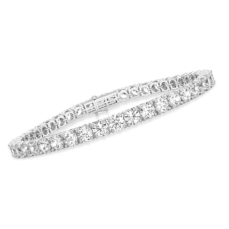 Women’s birthstone bracelets-Diamond2Deal 14k Gold Round Cut Lab Grown Diamond Tennis Bracelet for Women (2 ct to 10 ct, Color-D, Clarity- VS)