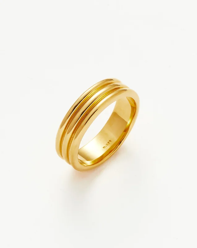 Women’s mixed metal rings-Ancien Ring | 18ct Gold Vermeil