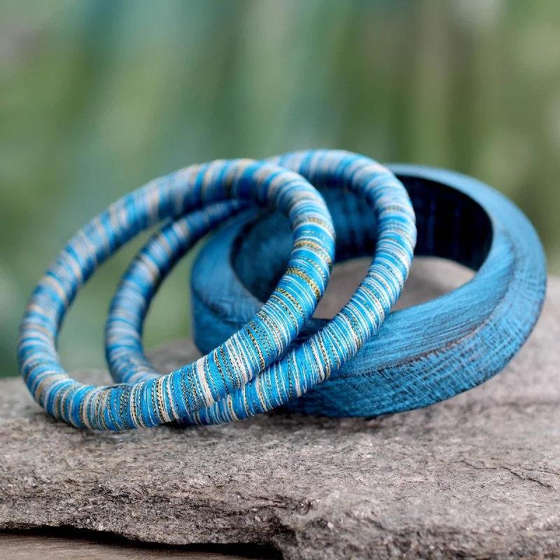 Women’s oval bangles-Sky Over Sikkim Bracelet