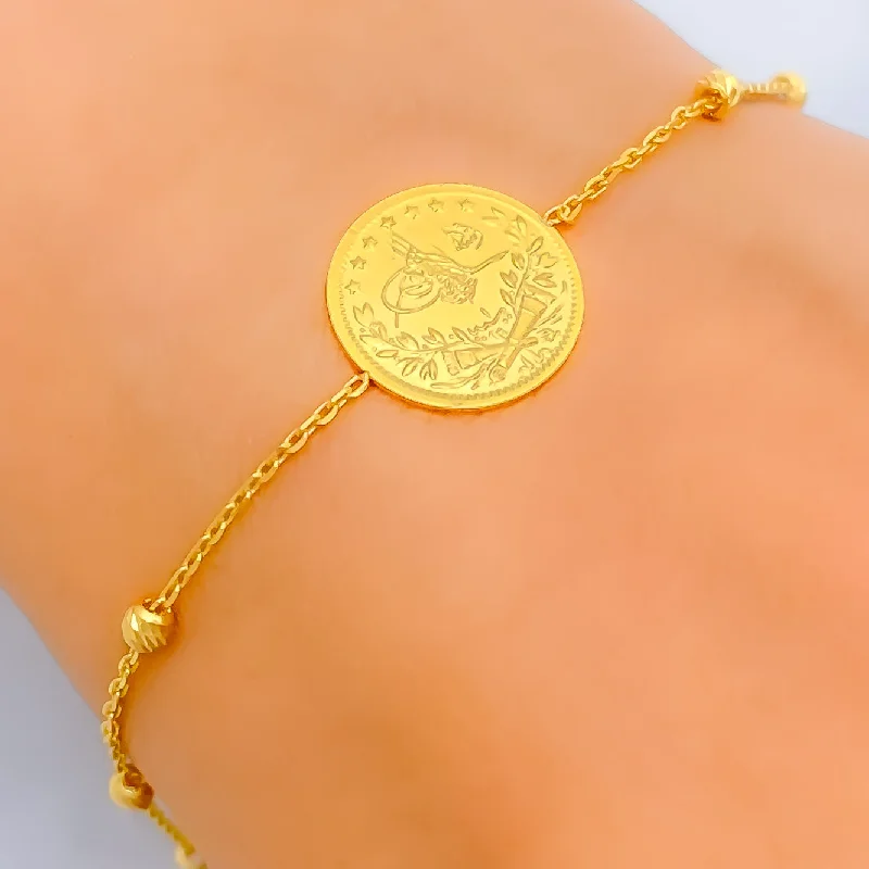 Women’s bangle bracelets-Elevated Radiant 22K Gold Bracelet