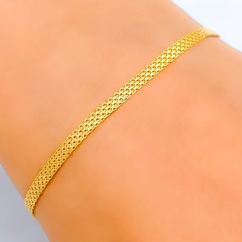 Women’s boho bracelets-Dainty Delicate 22k Gold Chain Bracelet