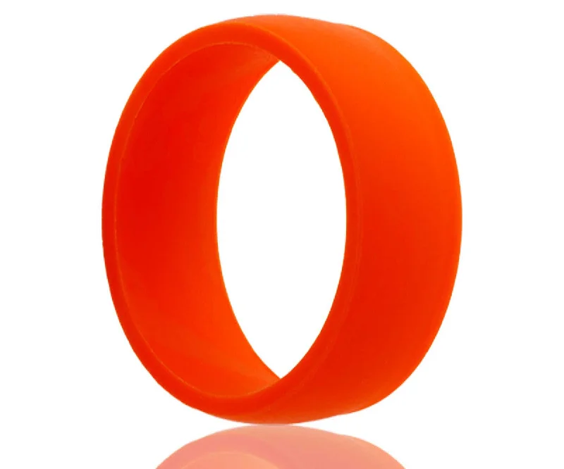 Women’s princess cut rings-Silicone Rubber Orange Ring