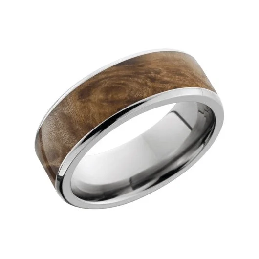 Women’s black diamond rings-Titanium And Maple Hardwood Ring