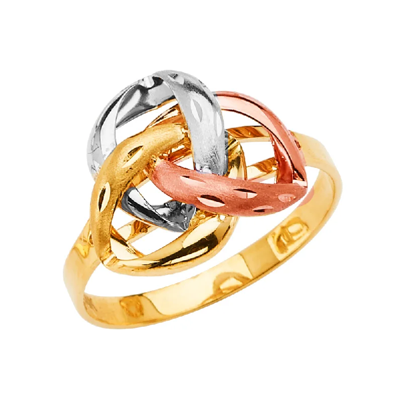 Women’s vintage rings-14K Solid Gold Infinity Love Knot Ring