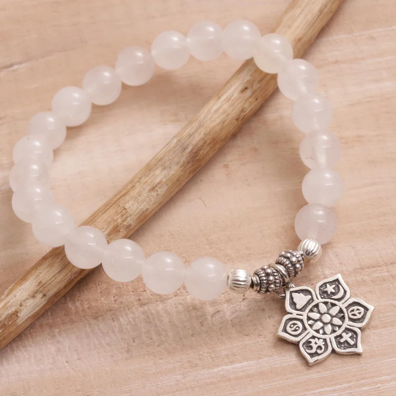 Women’s charm bracelets-Unity Flower Moonstone Bracelet