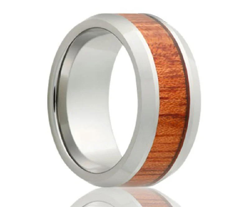 Women’s infinity rings-Cobalt Blood Wood Ring