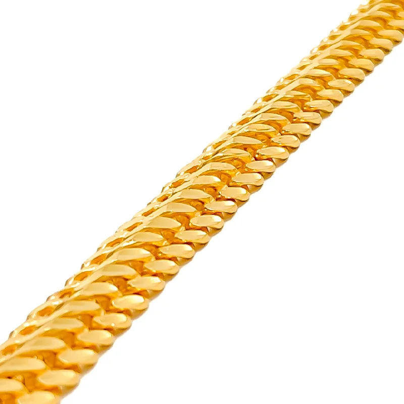 Women’s romantic bracelets-Dazzling Upscaled 22K Gold Men's Bracelet