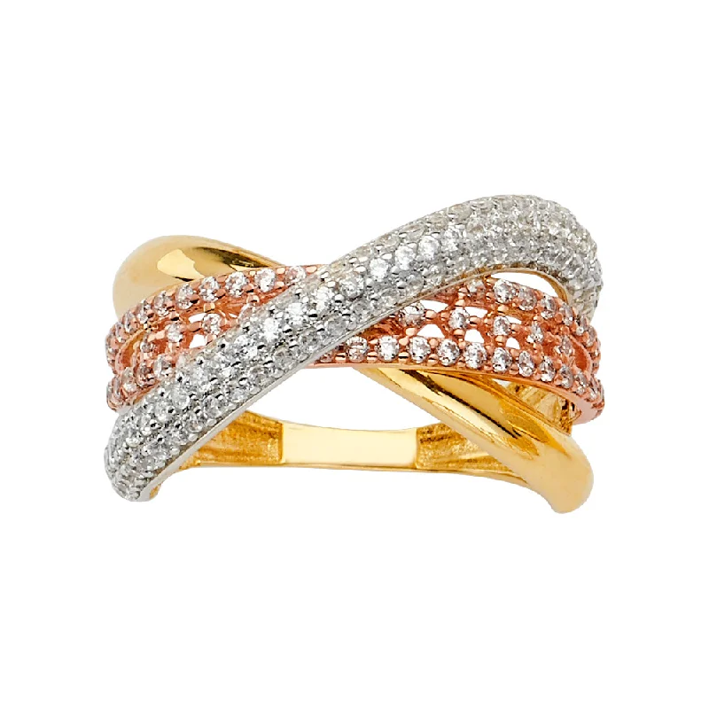 Women’s minimalist rings-14K Solid Gold CZ Fancy Stylish Women's Ring