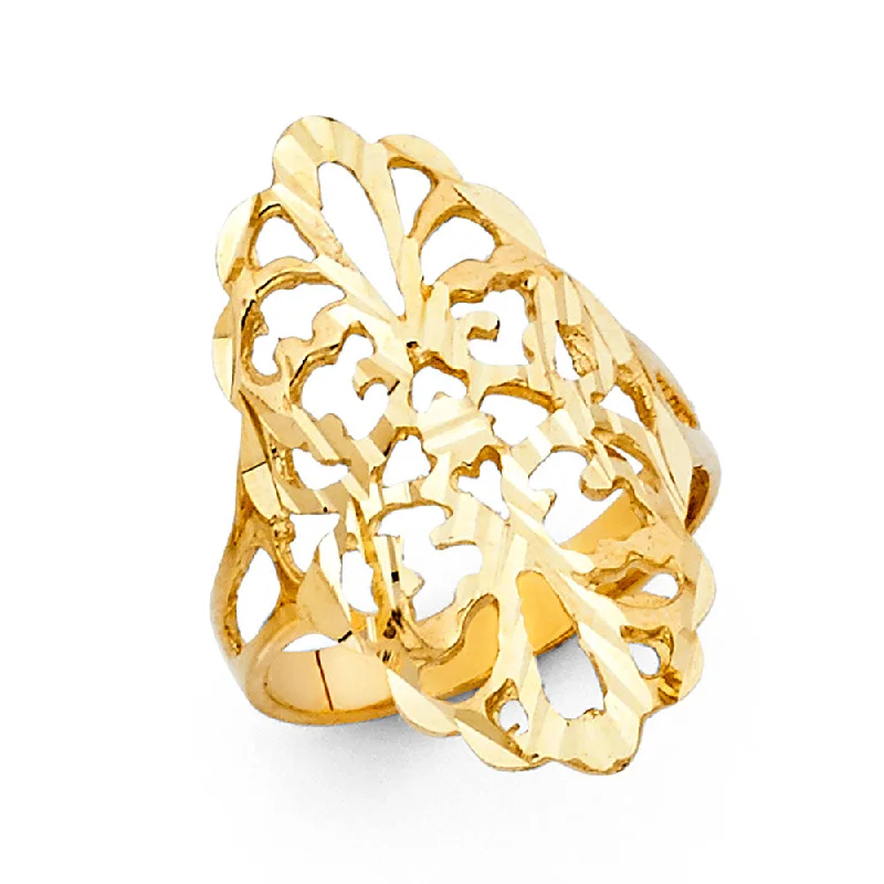 Women’s bold gemstone rings-14K Solid Gold Fancy Ring