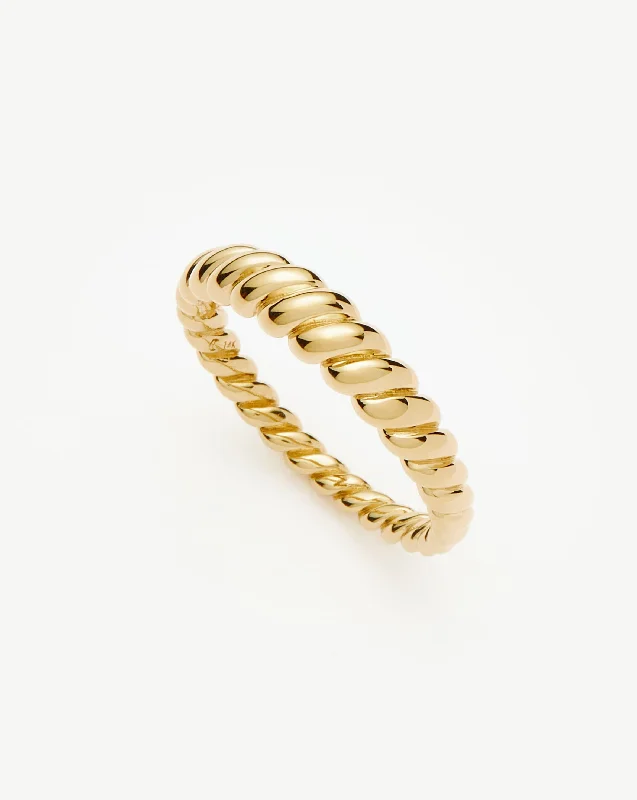 Women’s custom rings-Fine Twisted Classic Ring | 14ct Solid Gold