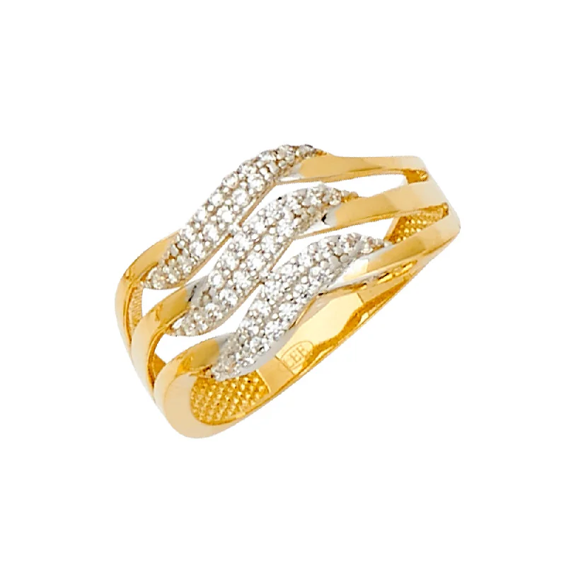 Women’s pear-shaped rings-14K Solid Gold CZ Fancy Stylish Women's Ring