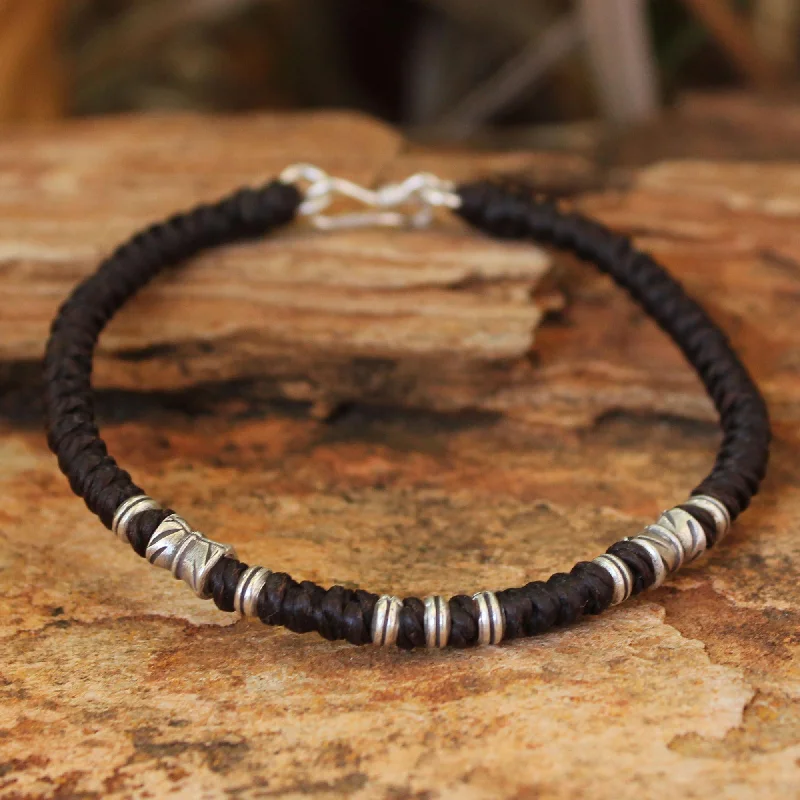 Women’s handmade bracelets-Hill Tribe Heritage Handmade Silver Braided Bracelet from Thailand