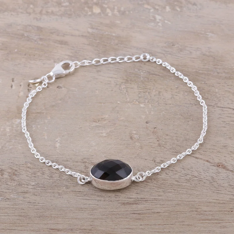 Women’s silver bangles-Stylish Sparkle Smoky Quartz and Citrine Pendant Bracelet from India