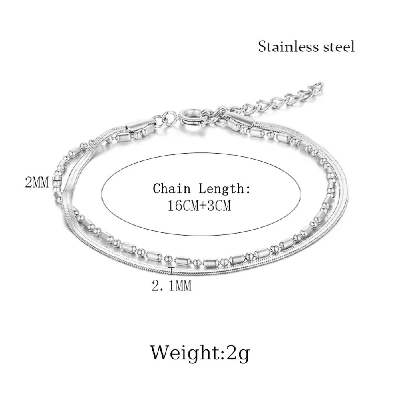 Silver Bracelet (Chain Length 16 3cm)