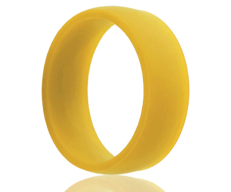 Women’s vintage-inspired rings-Silicone Rubber Yellow Ring