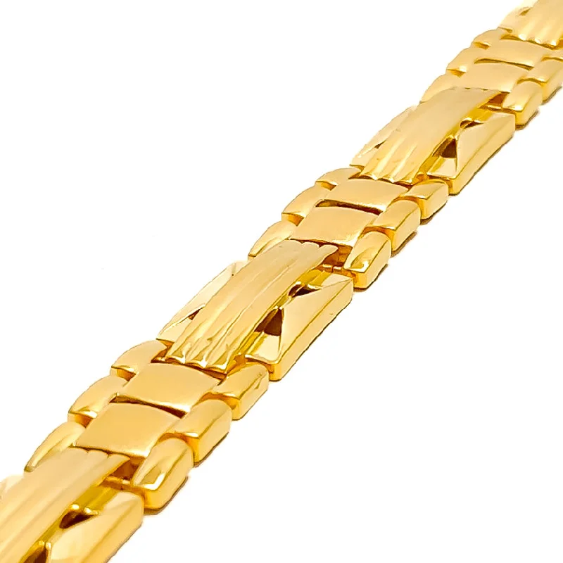 Women’s birthstone bangles-Classy Beautiful 22K Gold Men's Bracelet