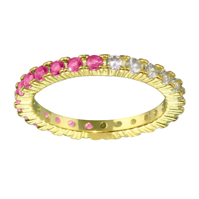 Women’s stackable diamond rings-Double Color Band