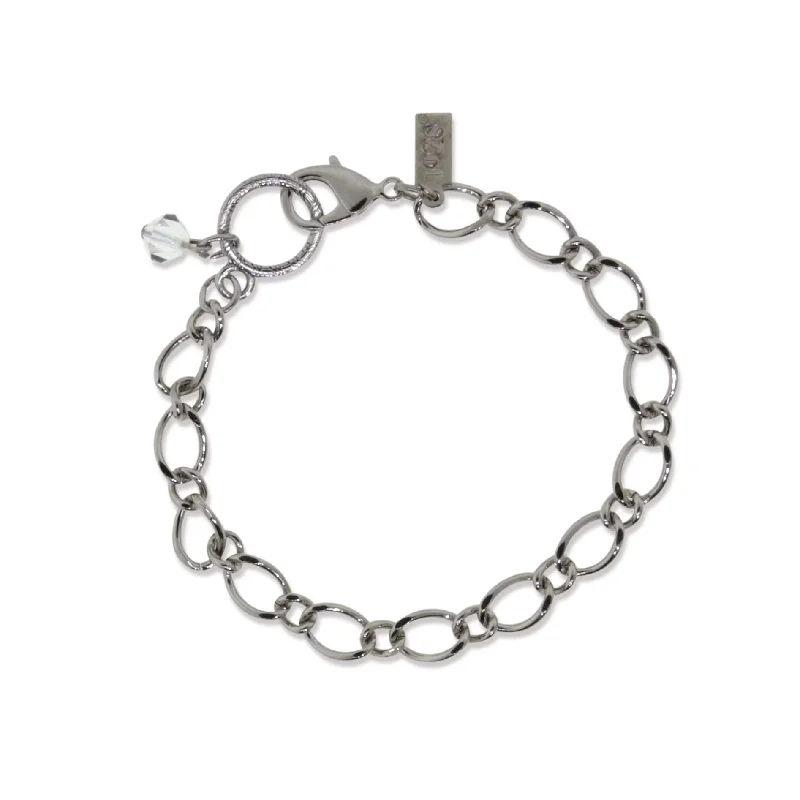 Women’s vintage charm bracelets-1928 Jewelry® Pewter Charm Holder Bracelet