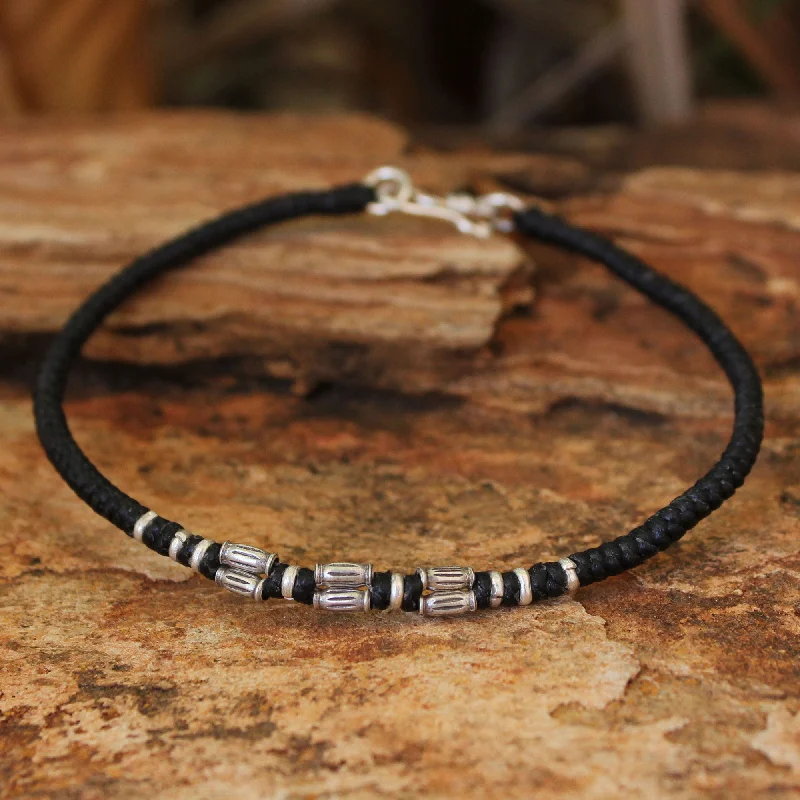 Women’s luxury leather bracelets-Hill Tribe Smile Hand Crafted Silver Braided Bracelet