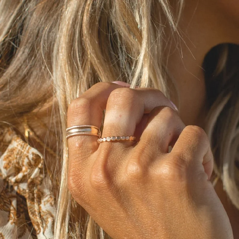 Women’s statement rings-Ribbed Ring